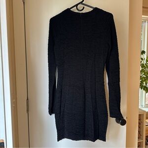 H&M Textured Black Mini Dress, little black dress, bodycon dress